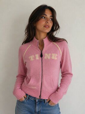 Disney Pink Jacket Sweater Cardigan Tinker Bell Small